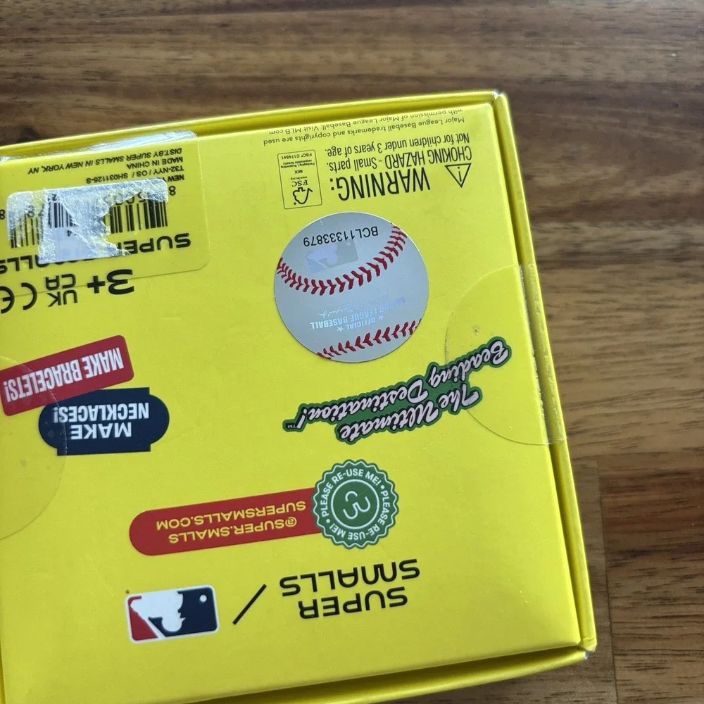 Super Smalls NEW YORK YANKEES MLB MINI BEAD SET For Bracelet OR Necklace NEW